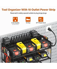 Xdovet Power Tool Organizer Wall Mount Drill Holder Charging Station 4-Layer