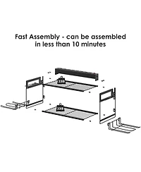 Xdovet Charging Station Tool Organizer Wall Mount Rack 2 Layer