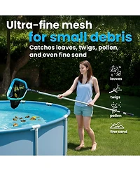 Xdovet Pool Skimmer Net Leaf Rake Ocean Deep Bag
