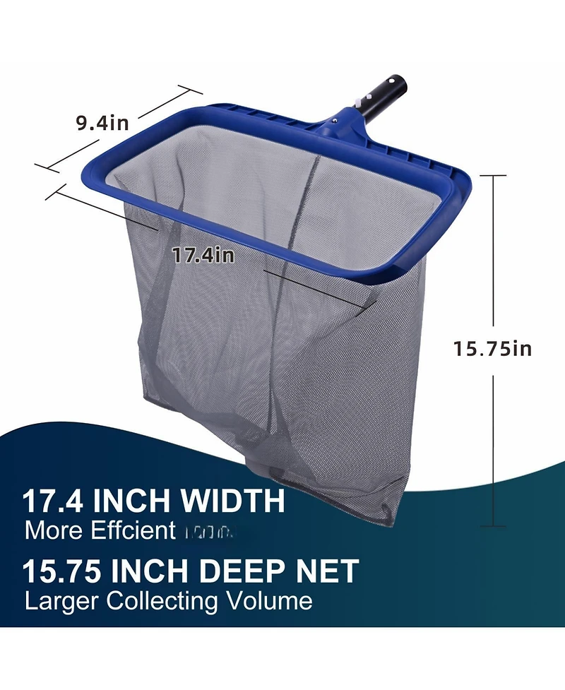 Xdovet Pool Skimmer Net Deep Frame Leaf Scoop