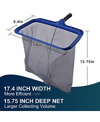 Xdovet Pool Skimmer Net Deep Frame Leaf Scoop