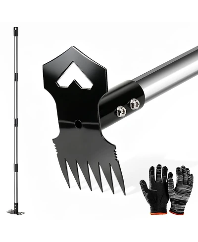 Xdovet Weed Puller Long Handle Steel Garden Tool