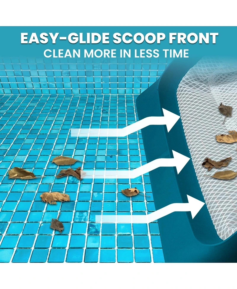 Xdovet Pool Skimmer Net Leaf Rake Wide Mesh Debris Cleaner