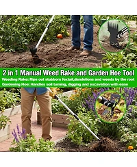 Xdovet Gardening Weeder Tool Long Handle Heavy Duty Weed Puller