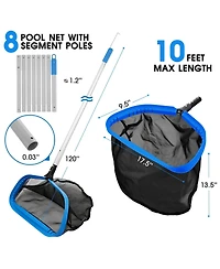 Xdovet Pool Net Pole Skimmer Fine Mesh Hook