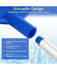 Xdovet Pool Skimmer Net Pole Aluminum Mesh Leaf Rake