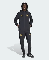 Adidas Men's Black Lafc Tiro Travel Full-Zip Hooded Windbreaker