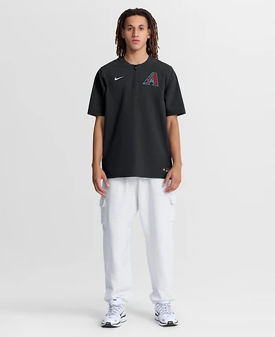 Nike Men's Black Arizona Diamondbacks Authentic Collection Dri-fit Quarter-Zip Windshirt
