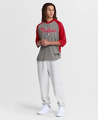 Nike Men's Red Philadelphia Phillies Authentic Collection Flux Dri-fit Raglan 3/4-Sleeve Hooded T-Shirt