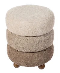 Glitzhome Modern 19" Gradient Upholstered Storage Ottoman or Accent Stool