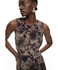 Desigual Women's Flocked Long Dress