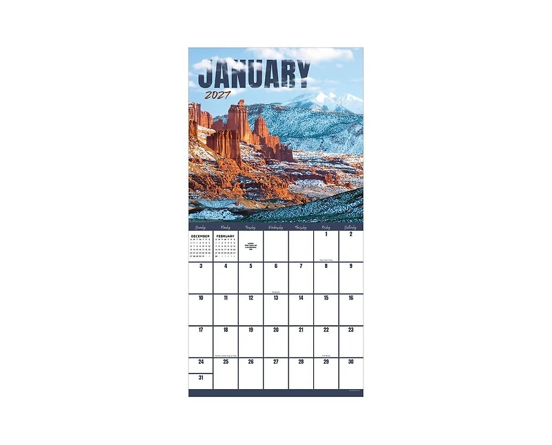 Tf Publishing Paper Goods 2027 Landscapes Wall Calendar