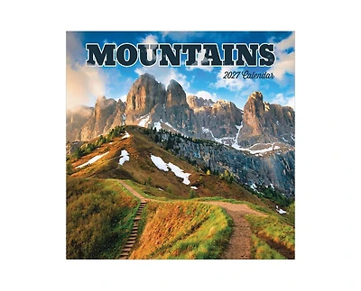 Tf Publishing Paper Goods 2027 Mountains Wall Calendar
