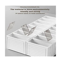 homfan 66in Tall Space-Saving Collapsible Shoe Storage Cabinet