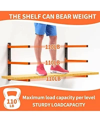 Xdovet Wall Mounted Lumber Rack Metal Storage System Organizer Bracket