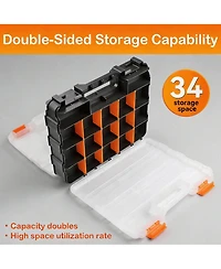 Xdovet Tool Box Organizer Small Parts Storage Removable Dividers