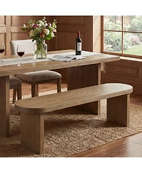 Streamdale Furniture 62.9'' Solid Wood Indoor Dining Bench Seats 3