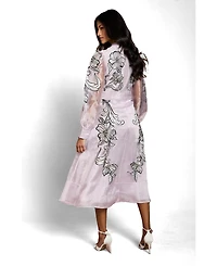 Coast Women's Petite Embroidered Midi Dress