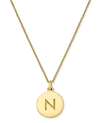 Kate Spade New York 12k Gold-Plated Initials Pendant Necklace, 17" + 3" Extender