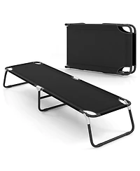 Mecale Folding Camping Cot, 75-in Bed, 330-lb Capacity, Oxford Fabric