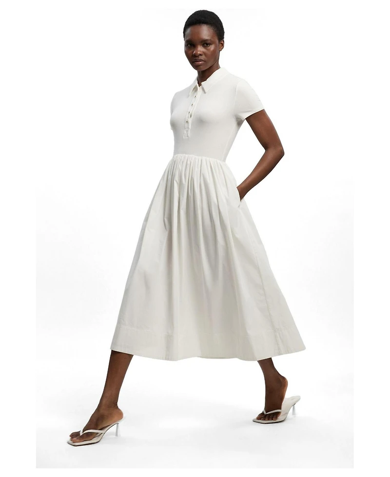 Karen Millen Women's Rib Shirt Midi Dress
