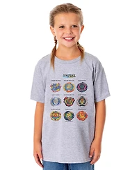 Beyblade Burst Tv Show Series Unisex Boys' Xs - Xl Battle Beyblades Crewneck Kids T-Shirt