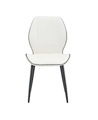 Streamdale Furniture 4-Pack Luxury Pu Leather Dining Chairs with Adjustable Metal Legs