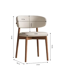 Streamdale Furniture Mid-Century Modern Dining Chairs Set of 2