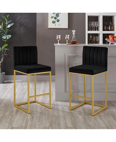 Streamdale Furniture Modern Fashion Counter Height Stools with Backrest Set of 2