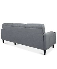 Streamdale Furniture 75'' Modern Fabric Sofa with Built-in Storage and Comfortable Pp Cotton Cushions