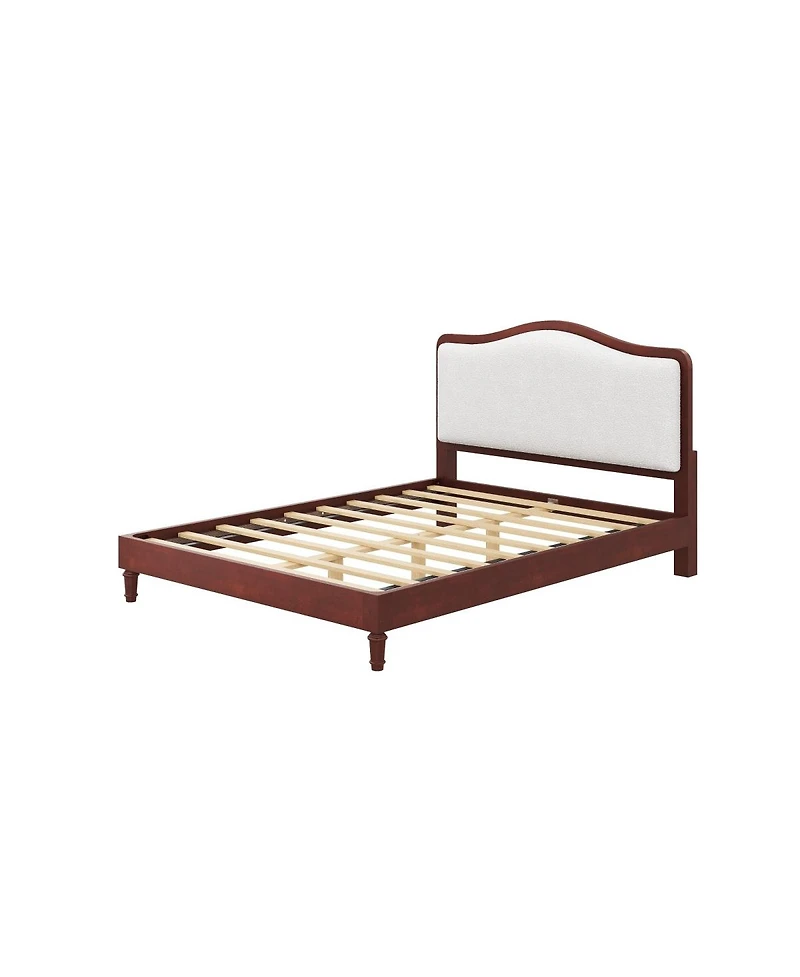 Streamdale Furniture Queen Size Platform Bed with Upholstered Headboard