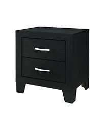 HomeRoots 22" Solid and Manufactured Wood Two Drawer Nightstand