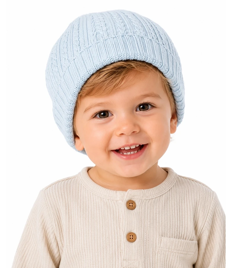 MeMoi Baby Girls 1M - 6M Delicate Link-Patterned Tencel-Blend Beanie