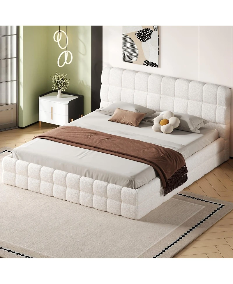 Streamdale Furniture King Size Upholstered Platform Bed