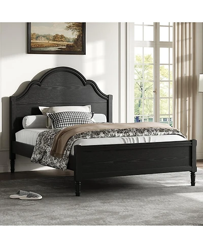 Streamdale Furniture Full Size Wood Platform Bed with Headboard and Footboard