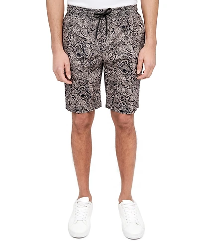Society of Threads Men's Regular Fit Paisley Drawstring Shorts
