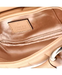 Pre-Owned Gucci Small Horsebit Chain Shoulder Bag Vertical Quilted Leather