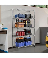 Streamdale Furniture 5-Tier Heavy Duty Steel Wire Shelving Unit 1250 Lbs Capacity