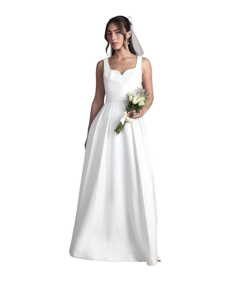 Coast Women's Pleated Satin Maxi Dress