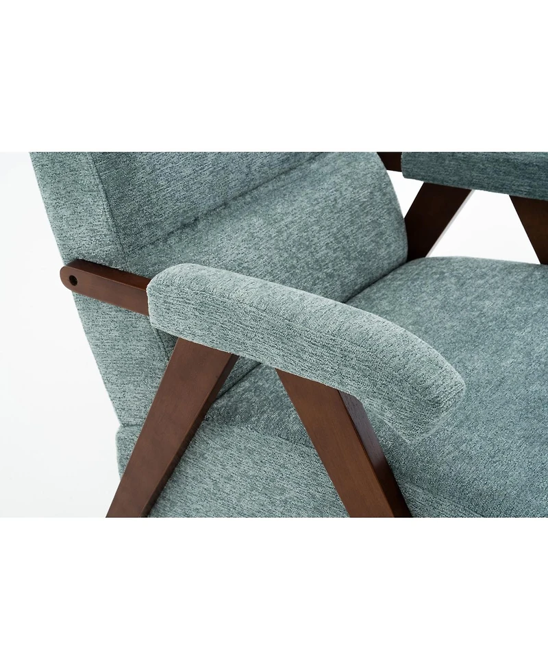 Streamdale Furniture Mid-Century Modern Tufted Accent Chair with Solid Wood Frame