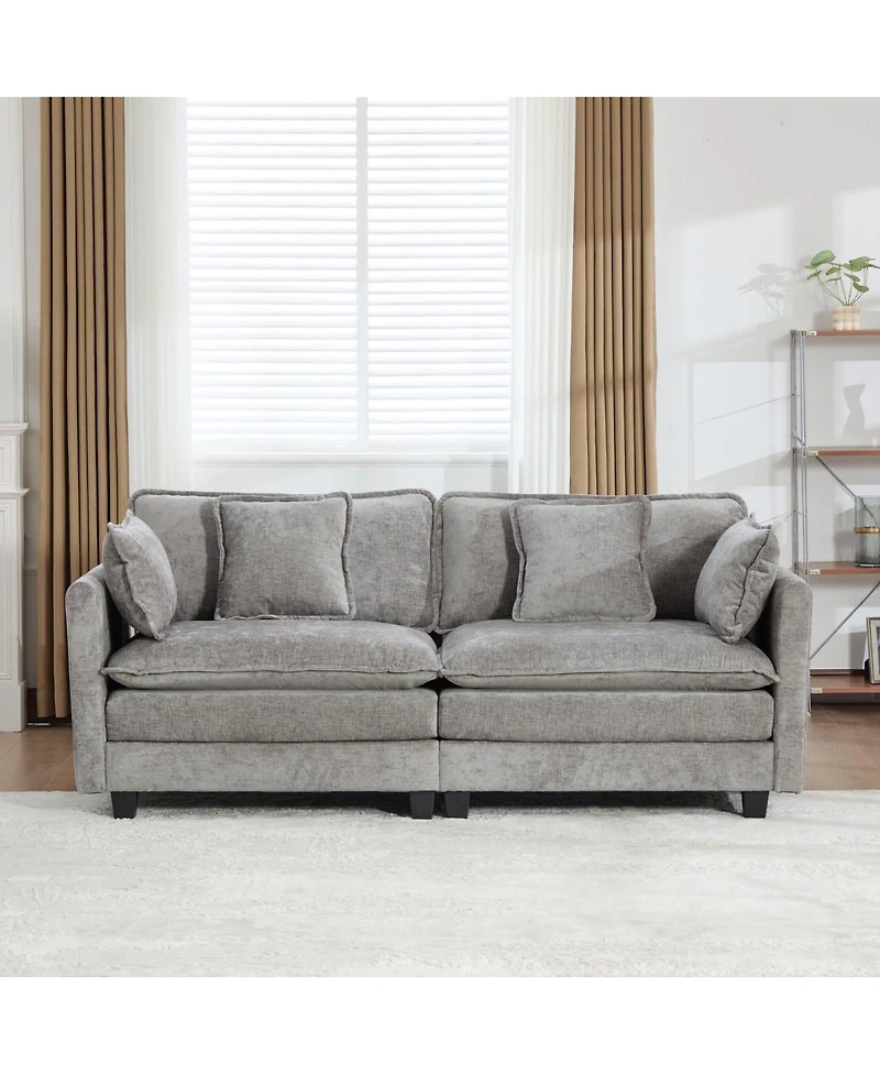 Streamdale Furniture Modular Cloud Sofa with Soft Chenille Fabric and Ergonomic Support