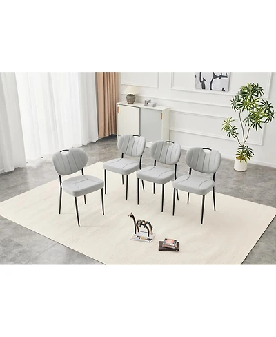 Streamdale Furniture Premium Leather Dining Chairs Set of 4