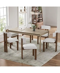Streamdale Furniture Upholstered Armless Dining Chairs With Metal Legs (Set of 2)