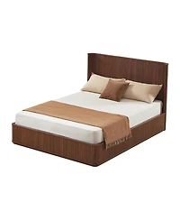 Streamdale Furniture Corrugated Wave Wood Platform Bed Frame