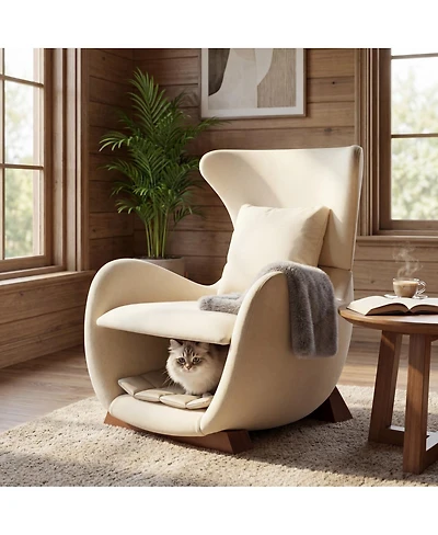 Streamdale Furniture Modern Polyester Accent Chair with Pet/Storage Space