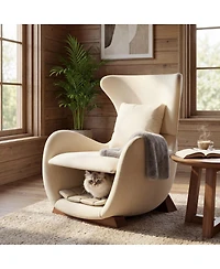 Streamdale Furniture Modern Polyester Accent Chair with Pet/Storage Space