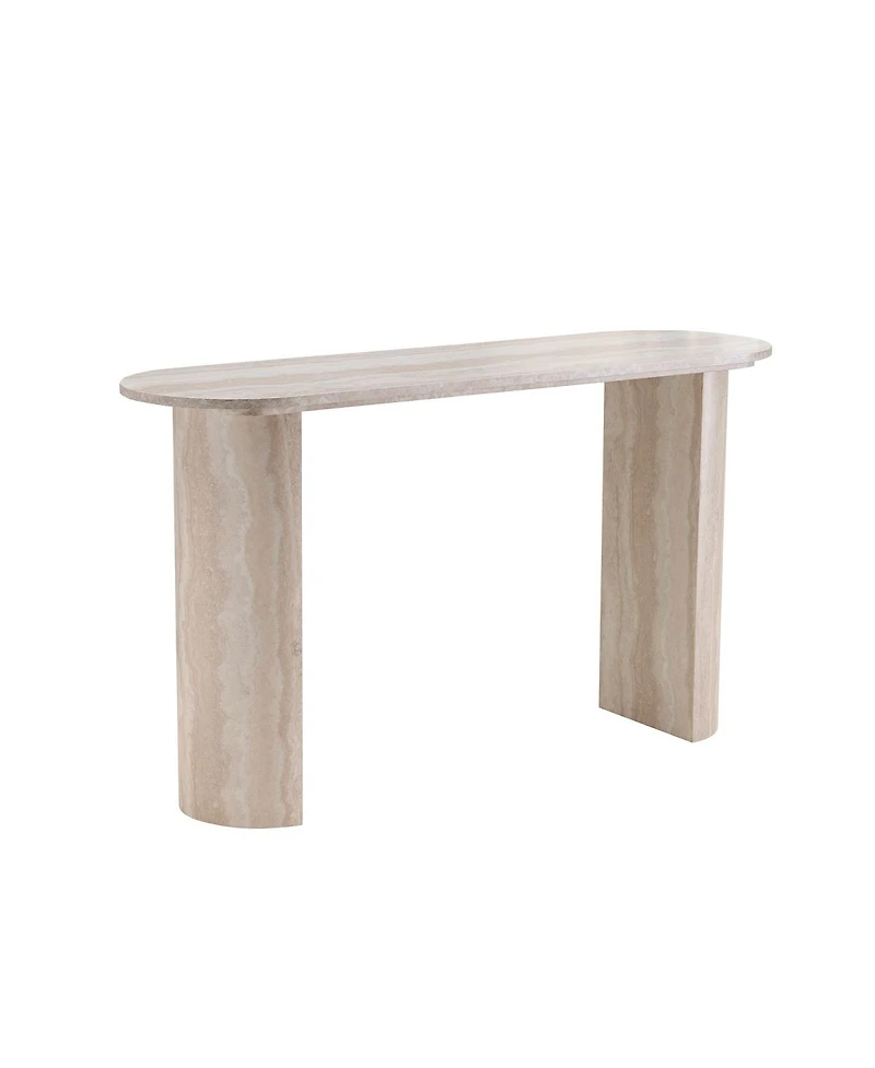Streamdale Furniture 55.12'' Faux Marble Console Table for Living Room and Hallway