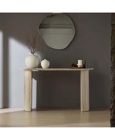 Streamdale Furniture 55.12'' Faux Marble Console Table for Living Room and Hallway