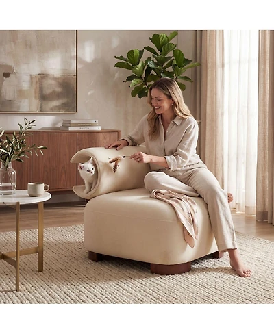 Streamdale Furniture Modern Polyester Accent Chair - Pet-Friendly and Durable