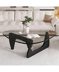 Streamdale Furniture Modern Mid-Century Glass Coffee Table 35.8'' x 25.6"